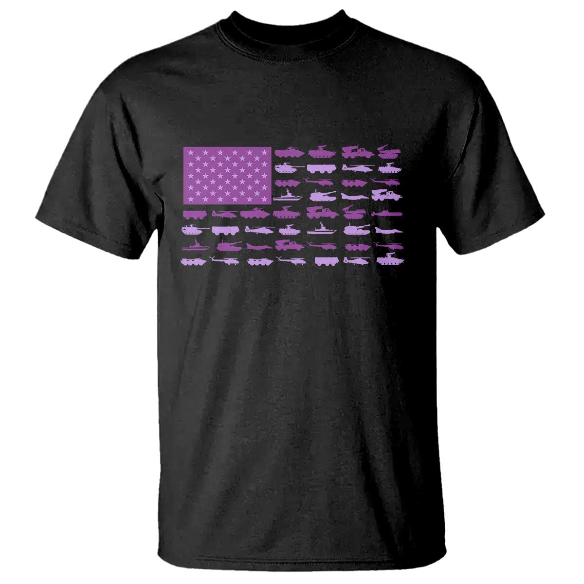 military-child-month-military-transport-american-flag-t-shirt