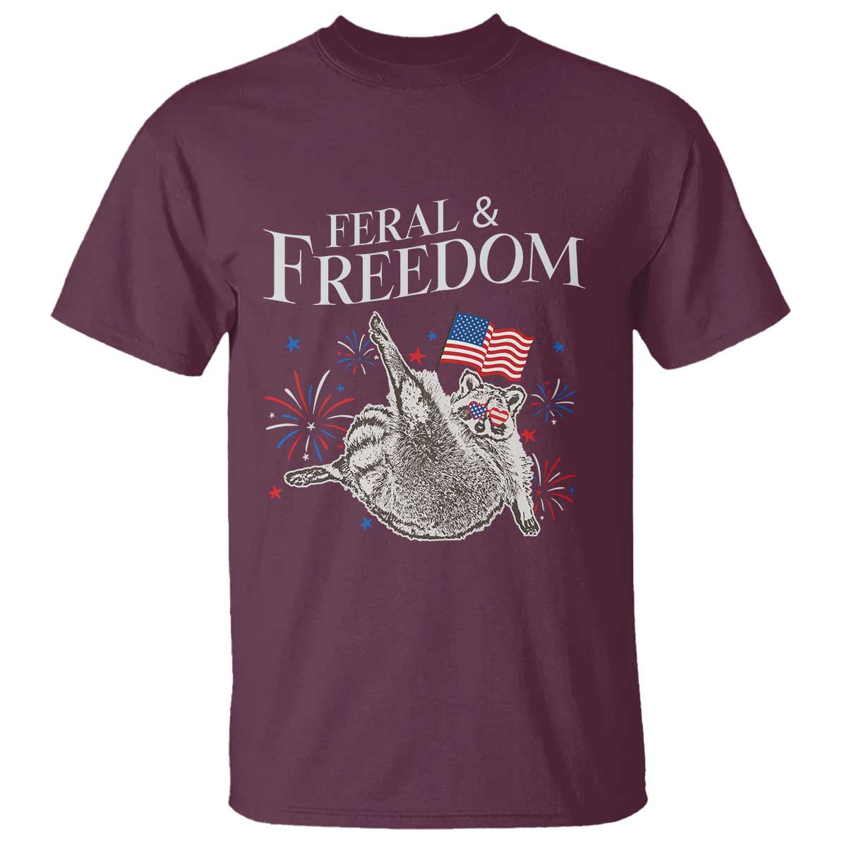 funny-feral-and-free-t-shirt-4th-of-july-patriotic-raccoon-with-american-flag