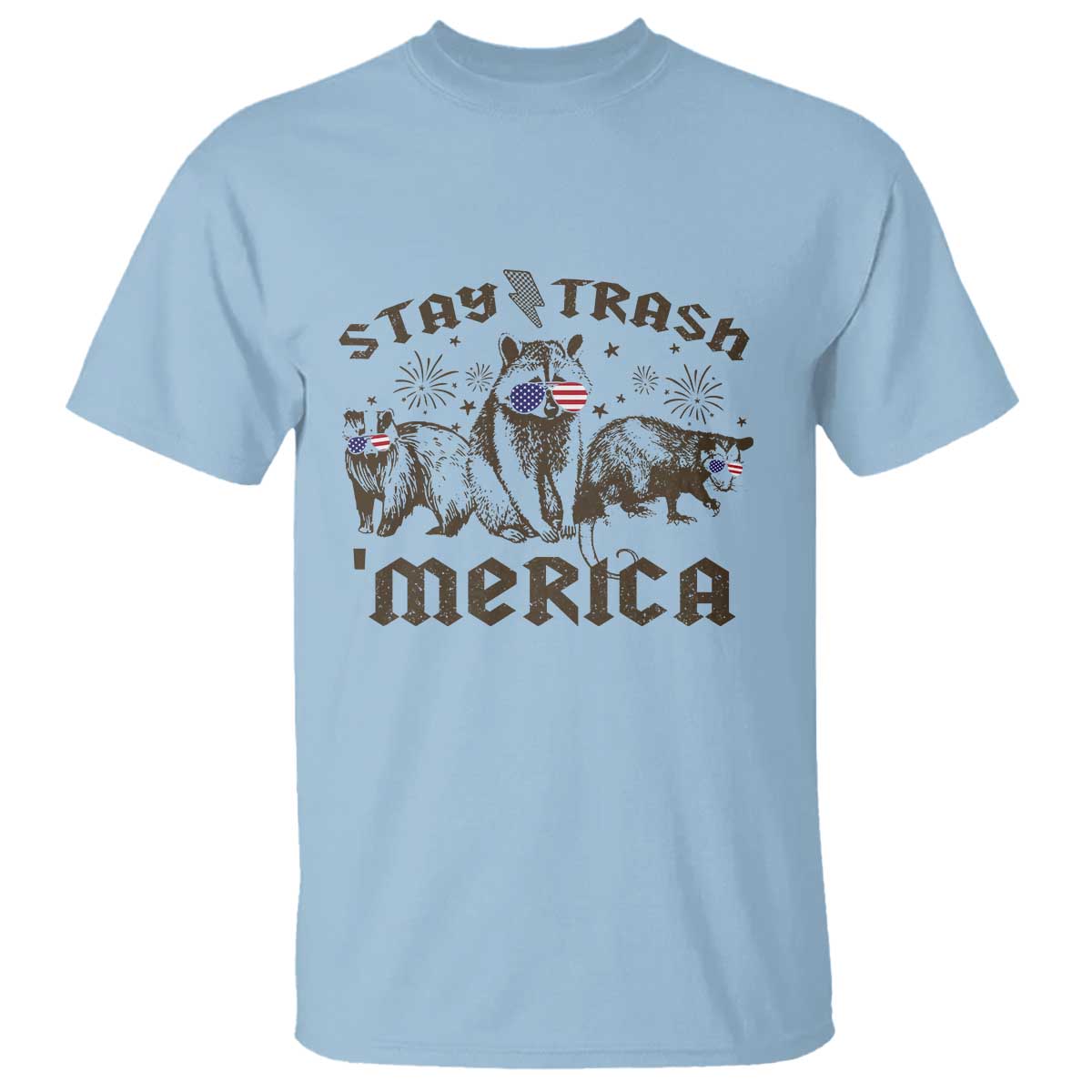 funny-stay-trash-merica-t-shirt-4th-of-july-racoon-opossum-badger