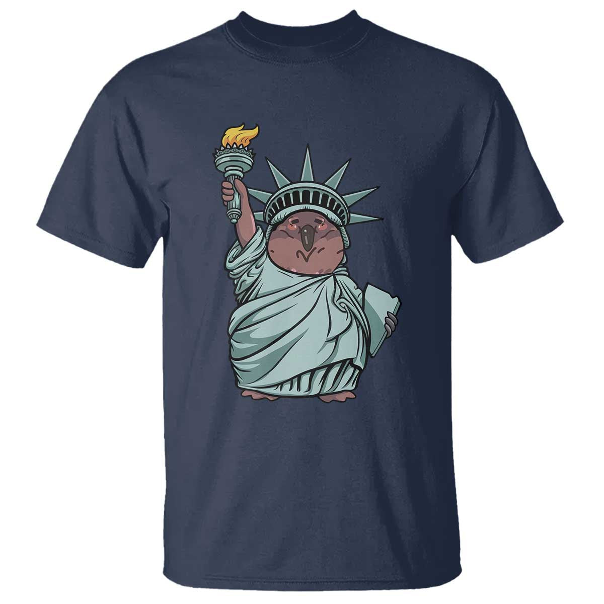 funny-pesto-the-penguin-statue-of-liberty-t-shirt