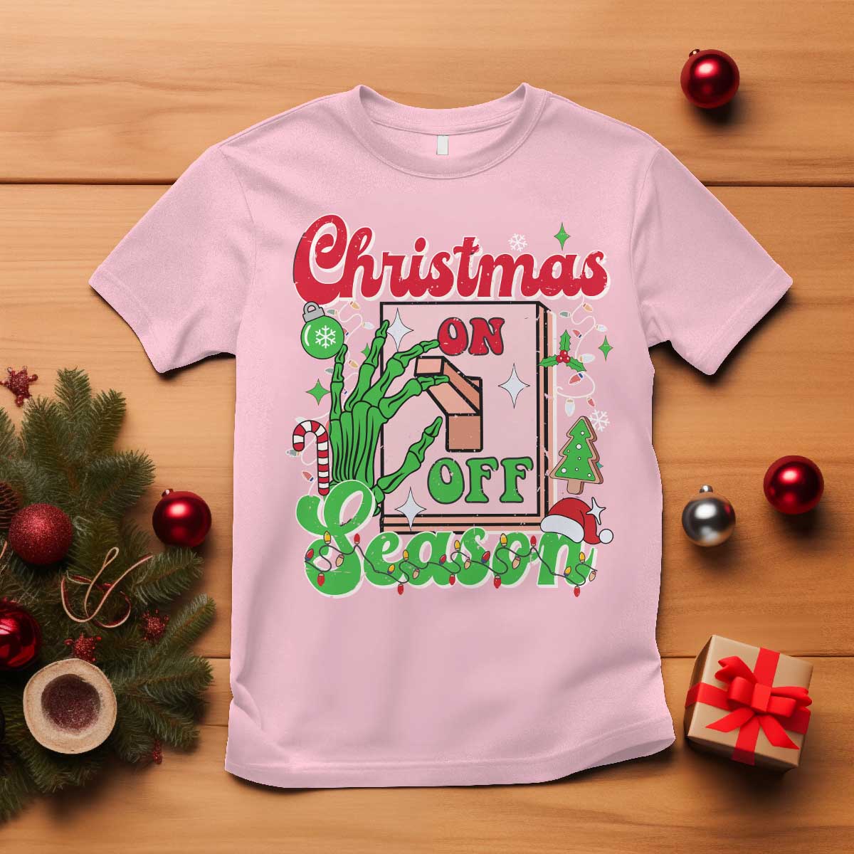 funny-christmas-season-t-shirt-switch-red-and-green-skeleton-hand