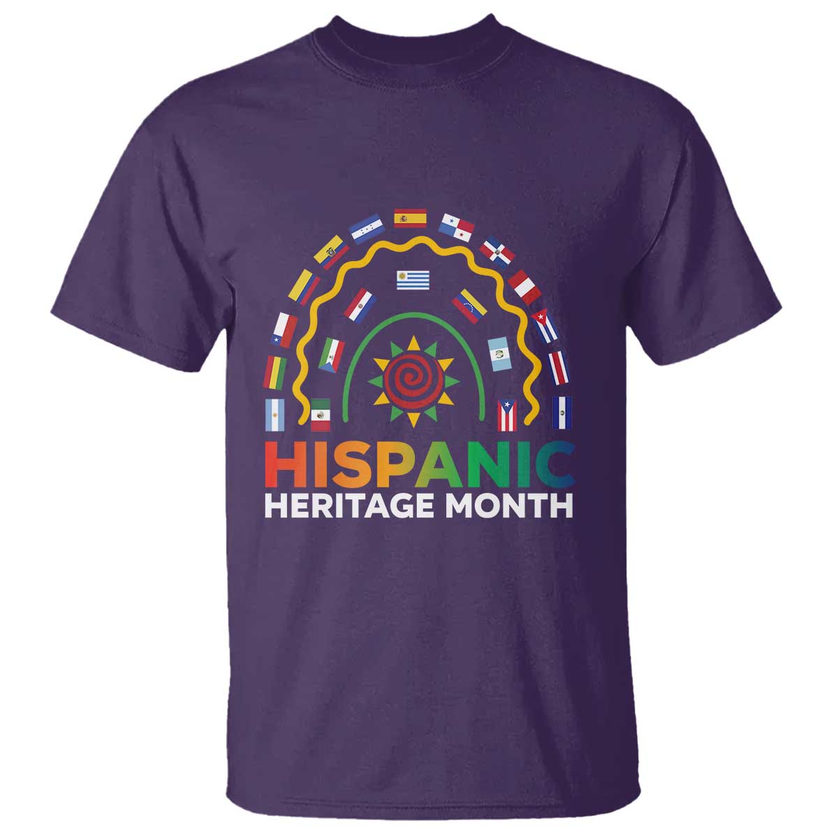 hispanic-heritage-month-t-shirt-hispanic-countries-rainbow-flag-sunflower
