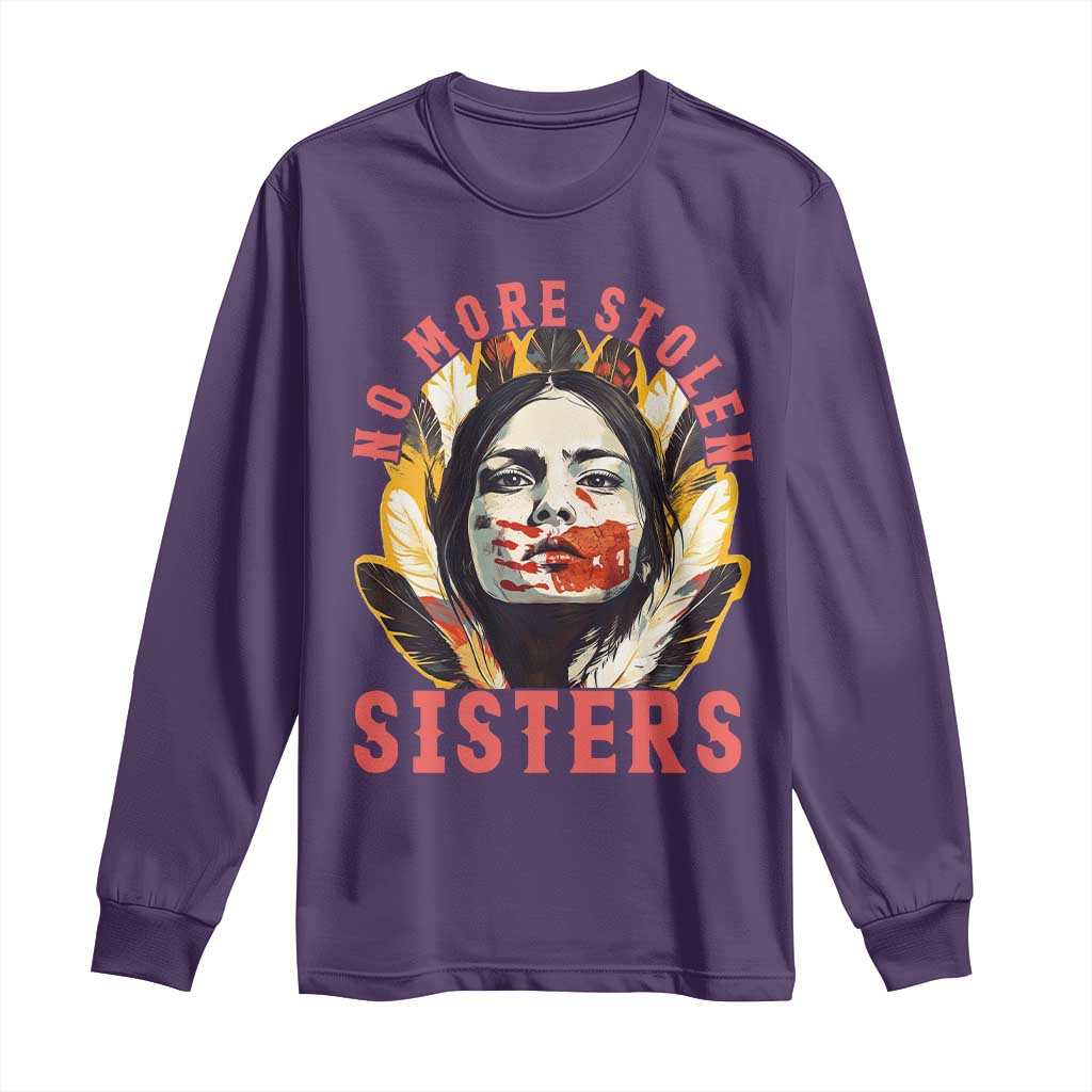 Native American Support Graphic Long Sleeve Shirt No More Stolen Sisters MMIW