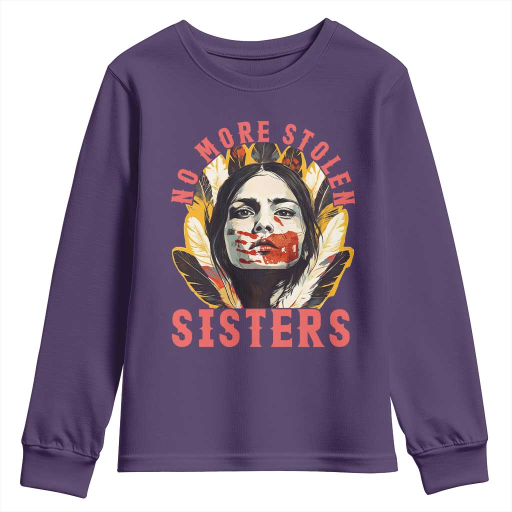 Native American Support Graphic Youth Sweatshirt No More Stolen Sisters MMIW