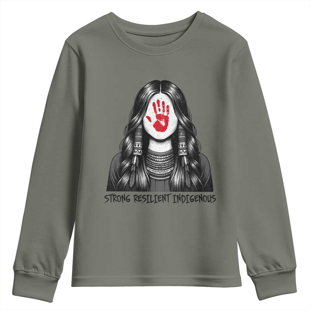 MMIW Strong Resilient Indigenous Youth Sweatshirt Stand With Native Women Support