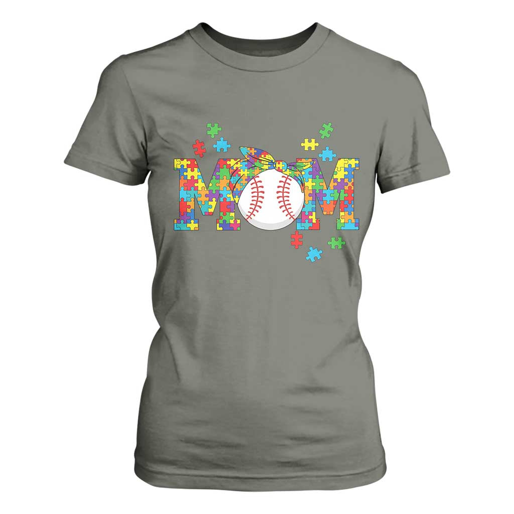 Autism Acceptance Baseball Mom T Shirt For Women Proud Mom Inclusive Support Graphic