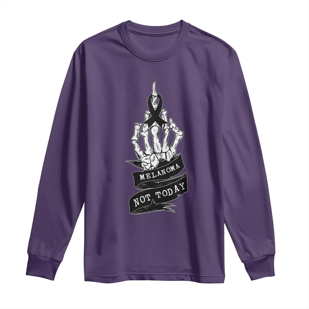 Melanoma Fighter Not Today Long Sleeve Shirt Skin Cancer Support Gift