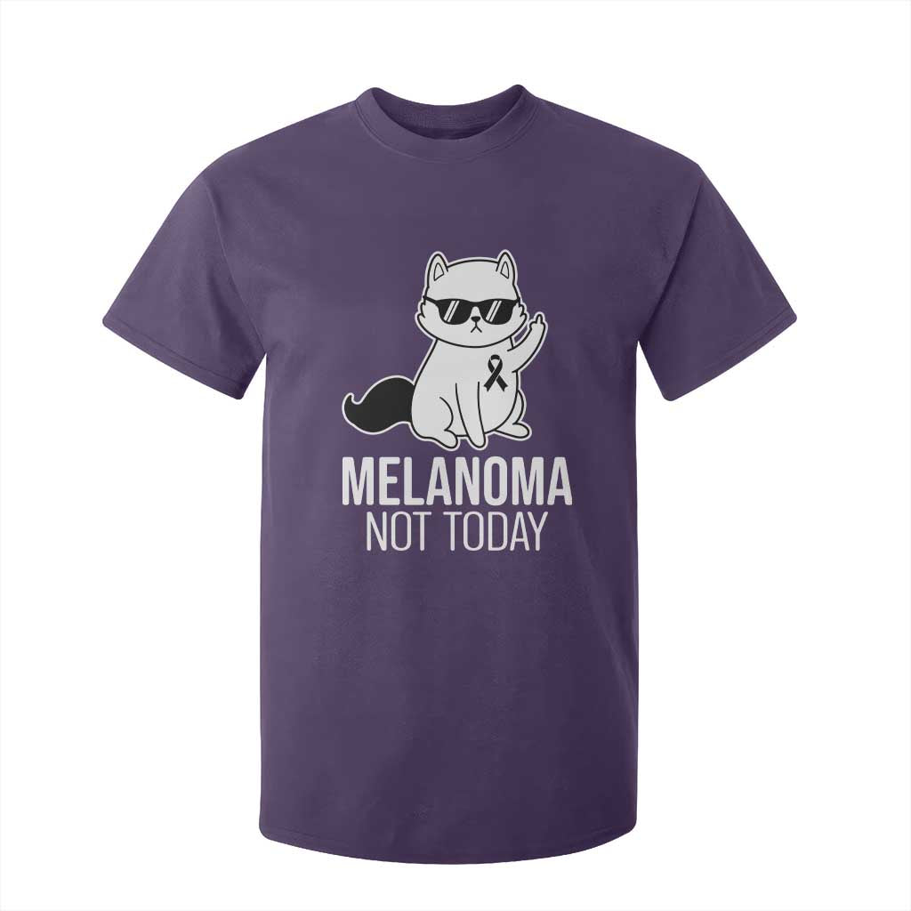 Funny Melanoma Fighter Cat T Shirt For Kid Not Today Skin Cancer