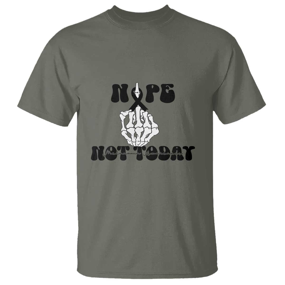 Melanoma Fighter Gift T Shirt Funny Skeleton Nope Not Today