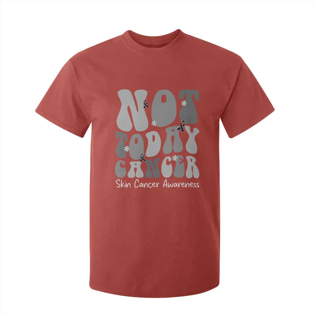 Not Today Melanoma Warrior Skeleton Cancer Fighter T Shirt For Kid