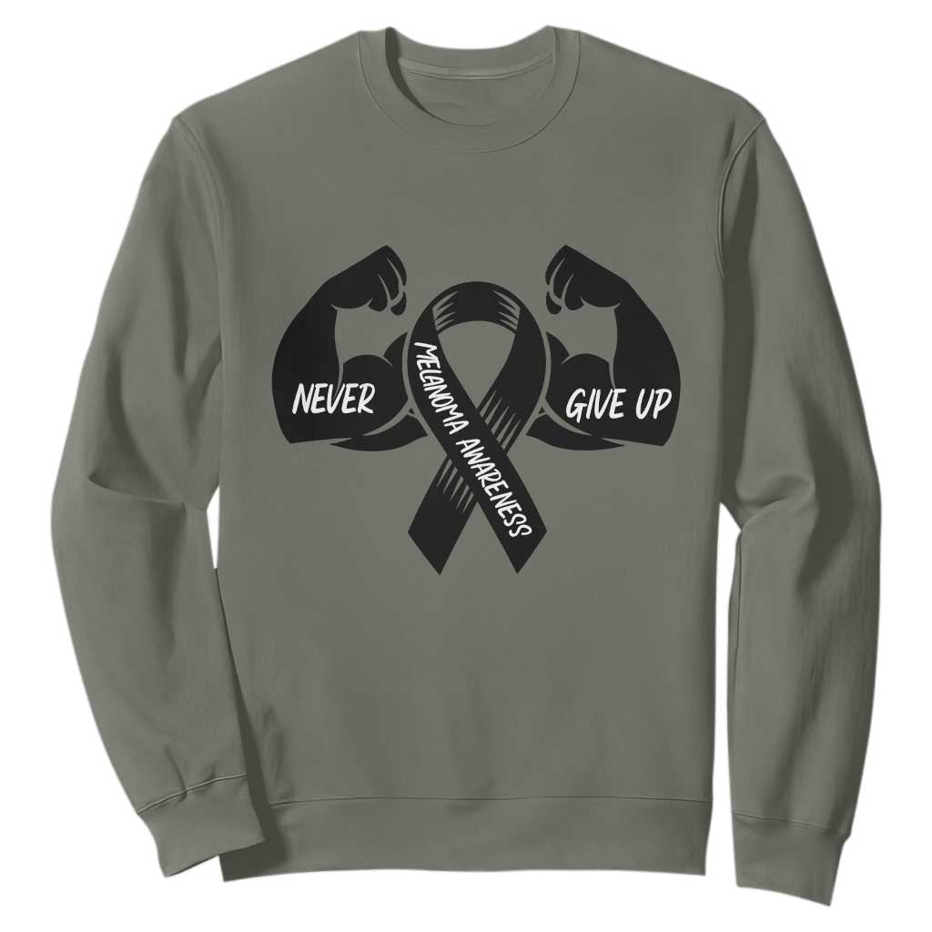 Melanoma Warrior Sweatshirt Never Give Up