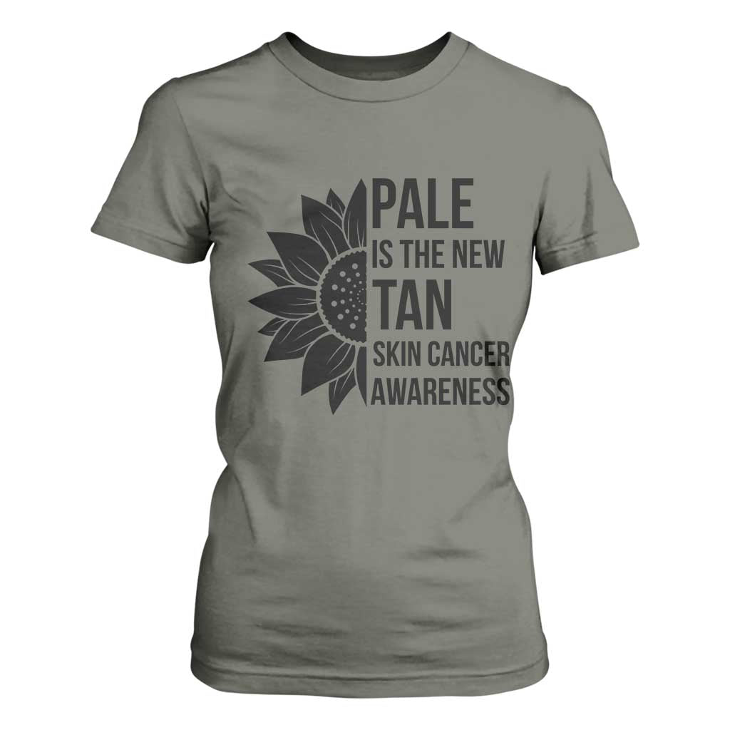 Skin Cancer Survivor Warrior T Shirt For Women Pale Is The New Tan