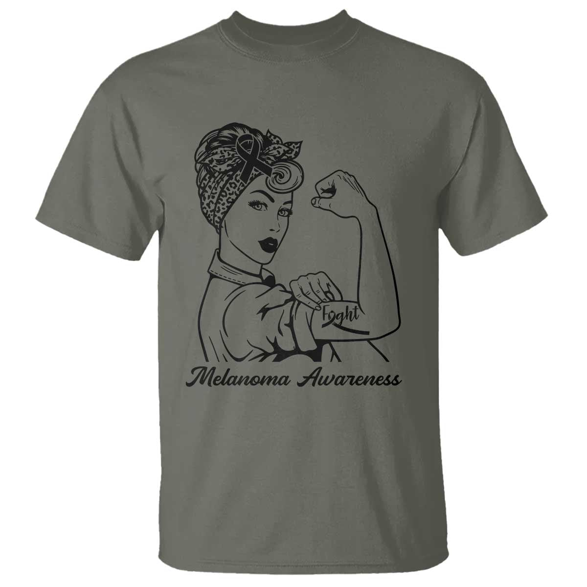 Melanoma Support Strong Woman T Shirt Feminist Warrior