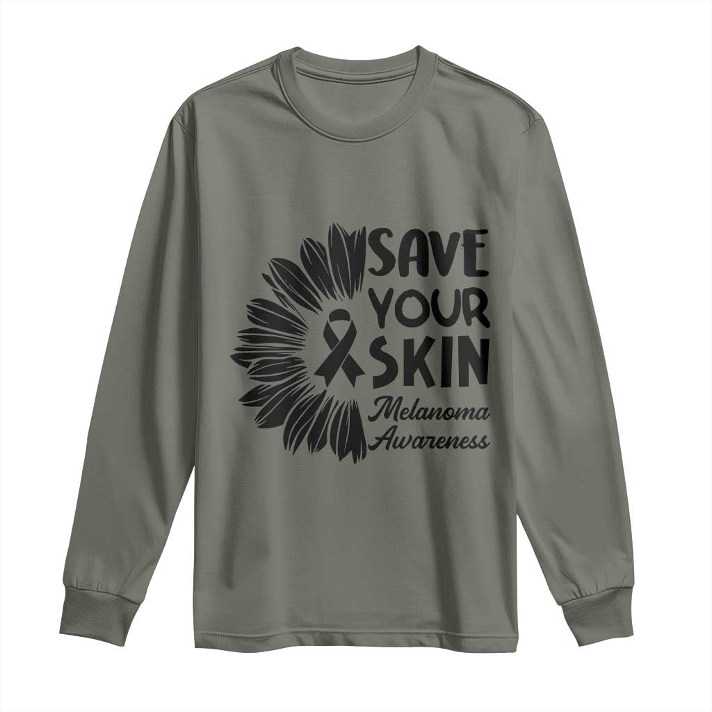 Skin Cancer Fighter Long Sleeve Shirt Save Your Skin