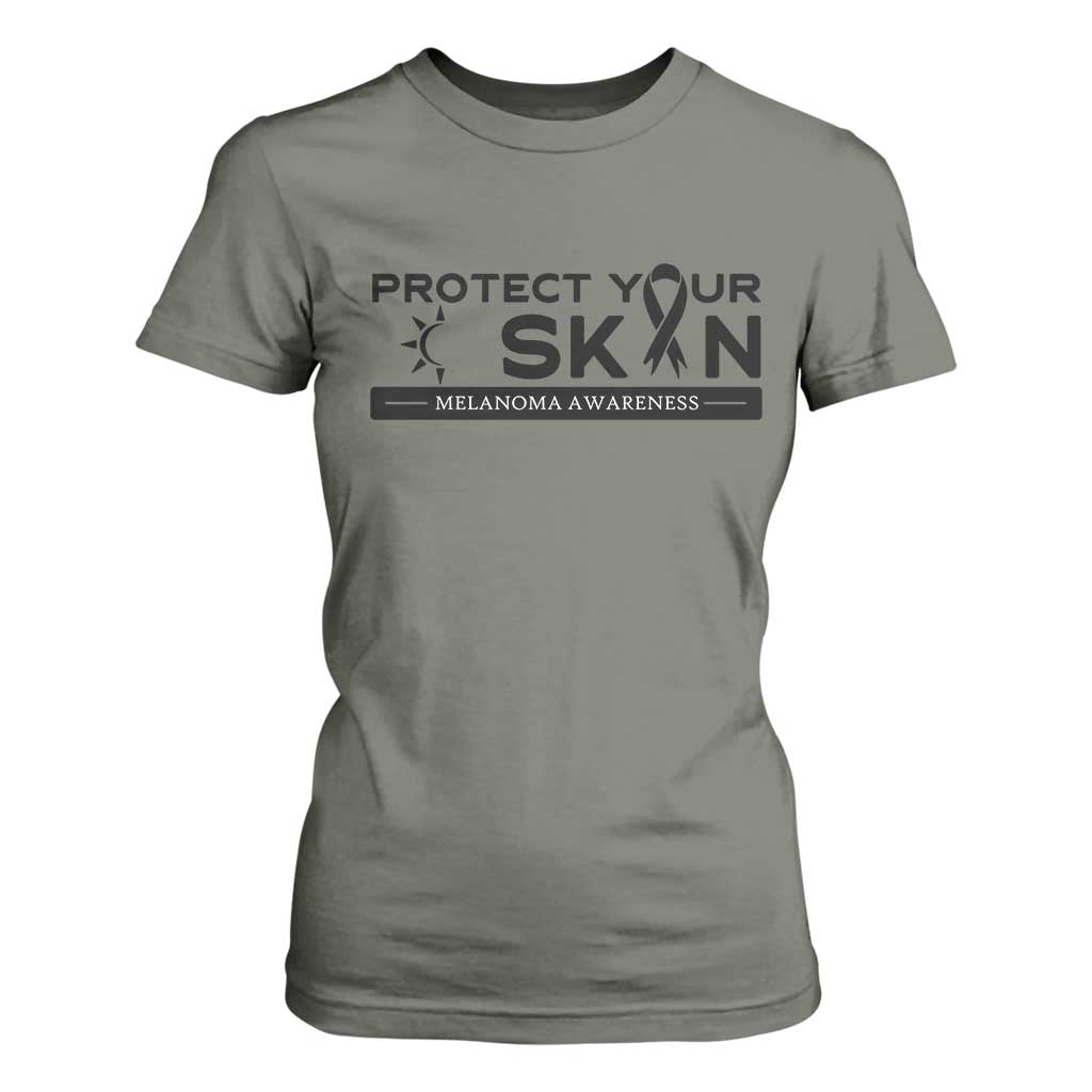 Melanoma Prevention Support T Shirt For Women Protect Your Skin
