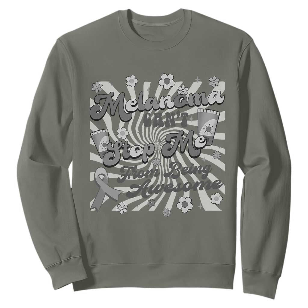 Melanoma Support Squad Sweatshirt Melanoma Can't Stop Me