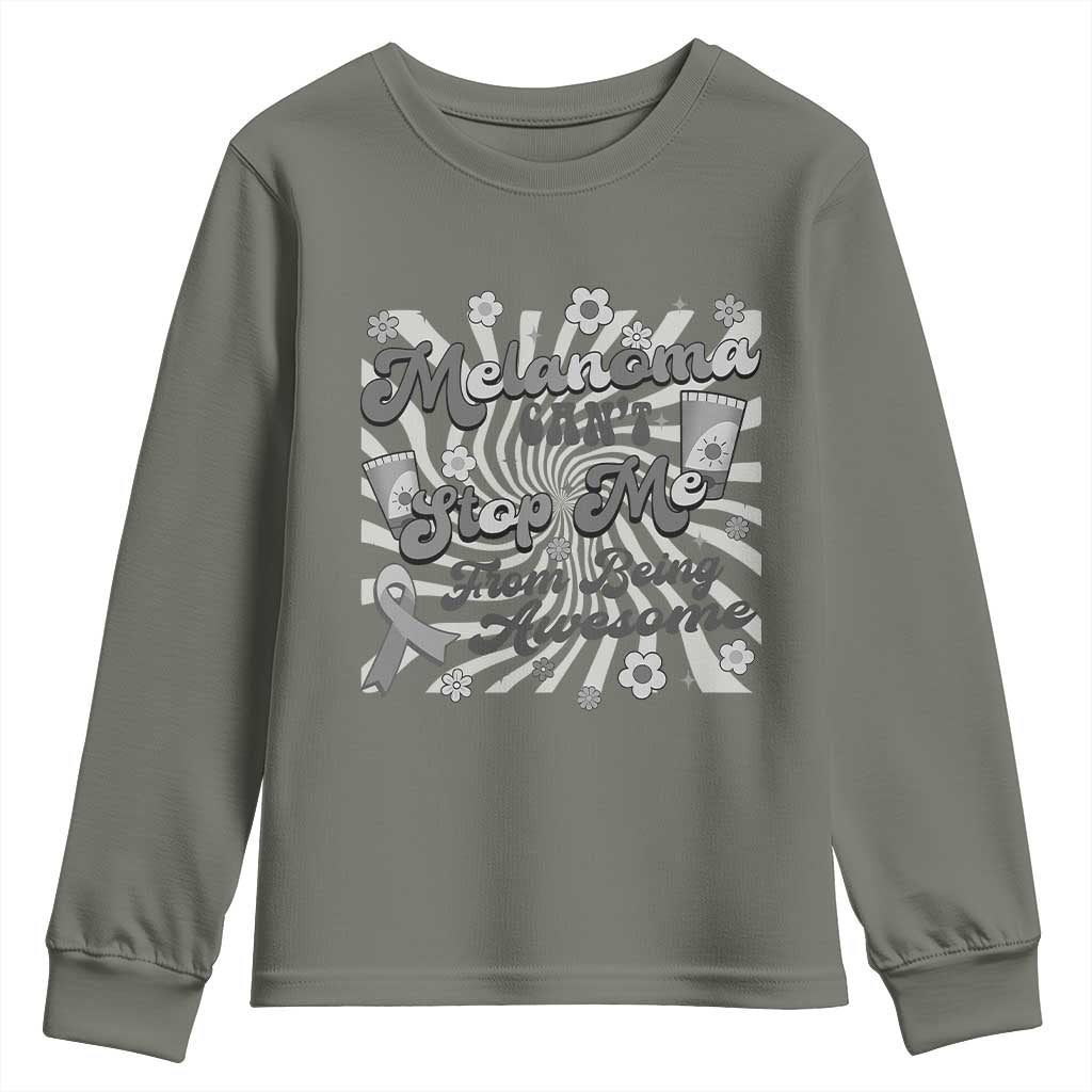 Melanoma Support Squad Youth Sweatshirt Melanoma Can't Stop Me