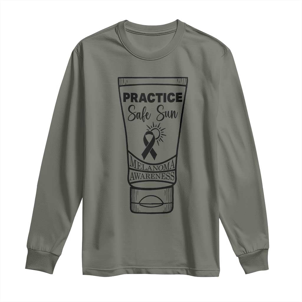 Skin Cancer Prevention Long Sleeve Shirt Practice Safe Sun Support Gift