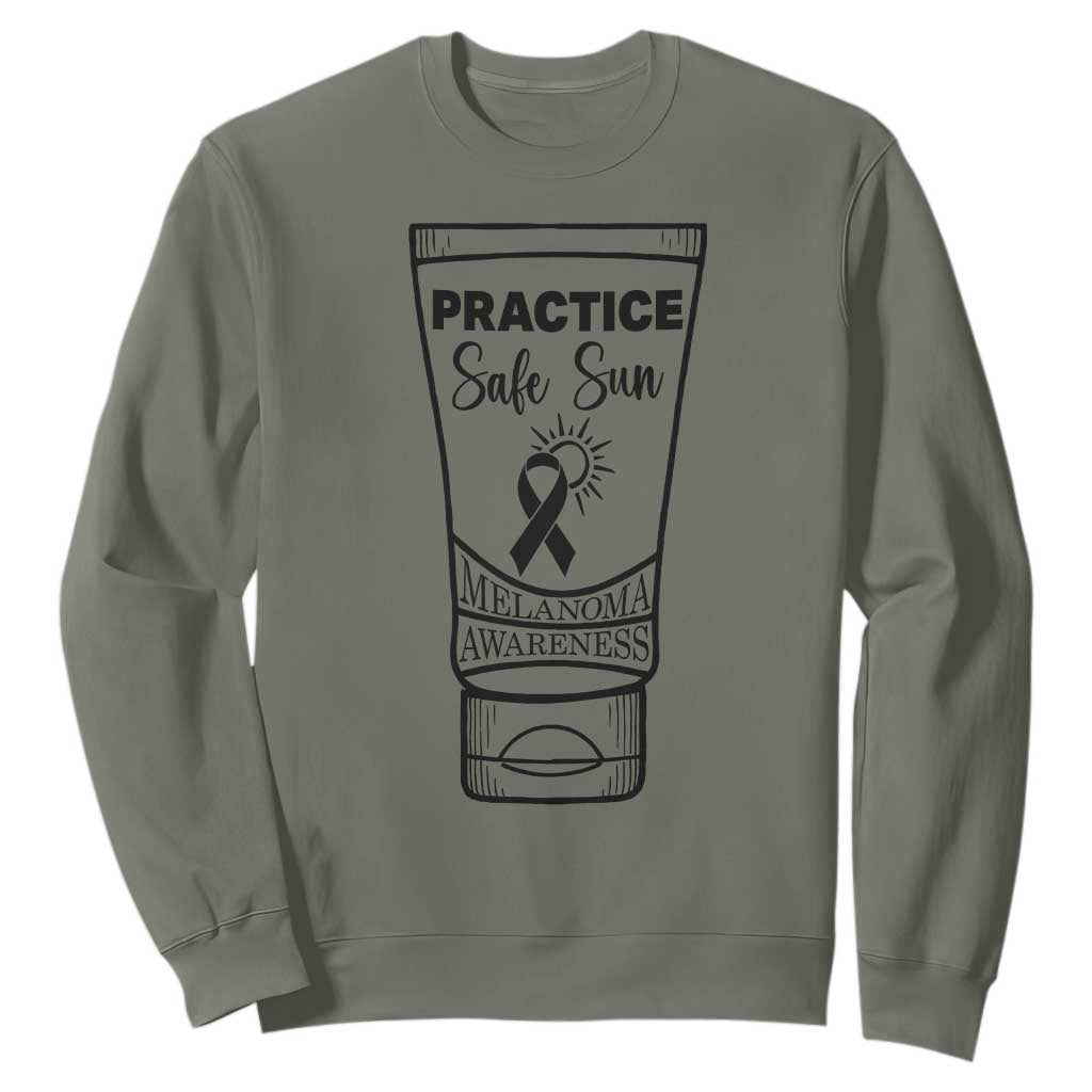 Skin Cancer Prevention Sweatshirt Practice Safe Sun Support Gift