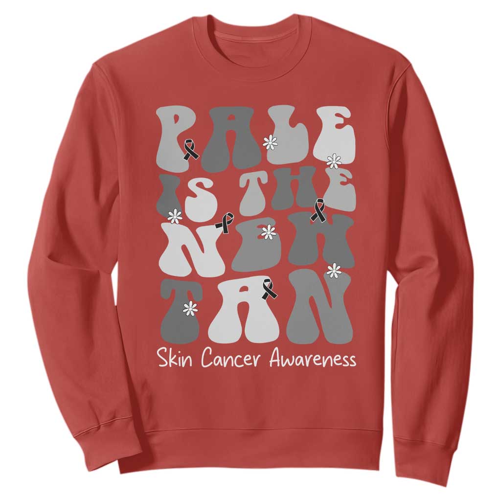 Skin Cancer Warrior Sweatshirt Pale Is The New Tan