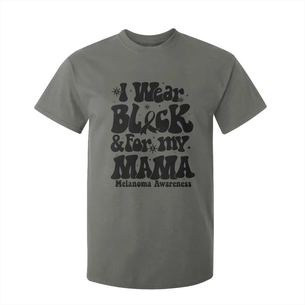 Melanoma Family Support T Shirt For Kid I Wear Black For My Mama
