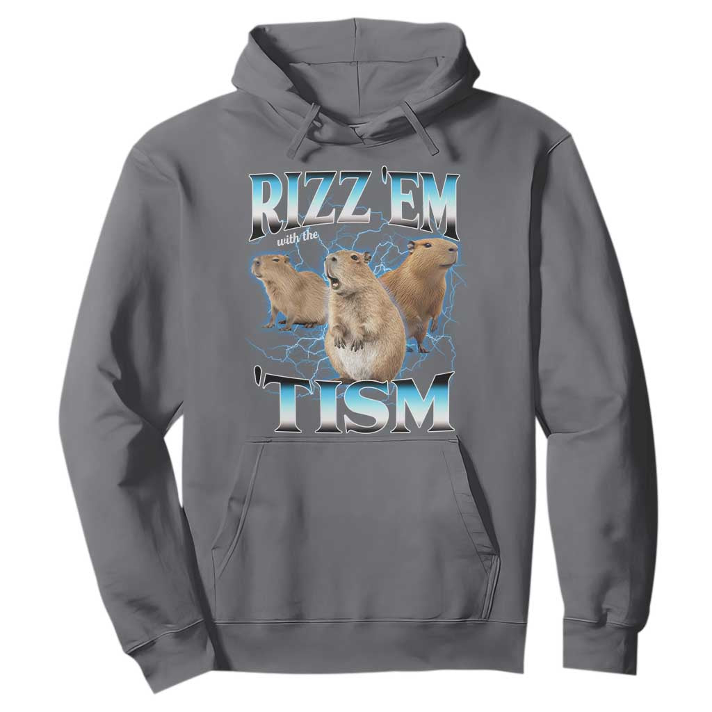 Autism Capybara Hoodie Funny Rizz Em With The Tism