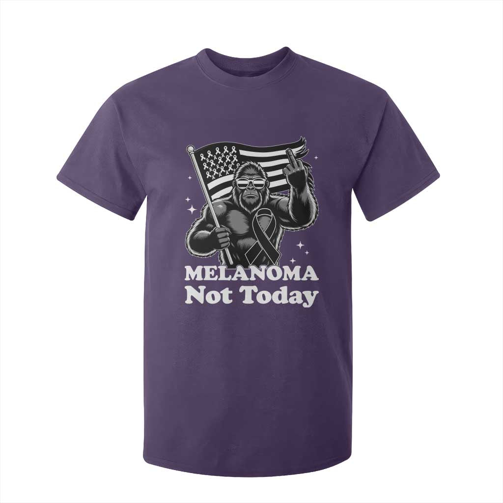 Bigfoot Black Ribbon T Shirt For Kid Not Today Melanoma