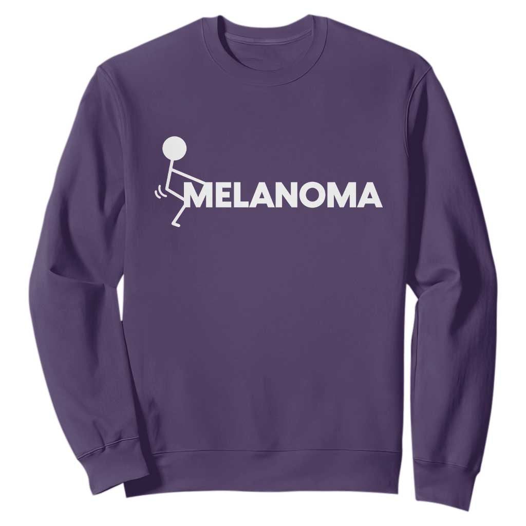 Fuck Melanoma Sweatshirt Funny Stick Figure Warrior