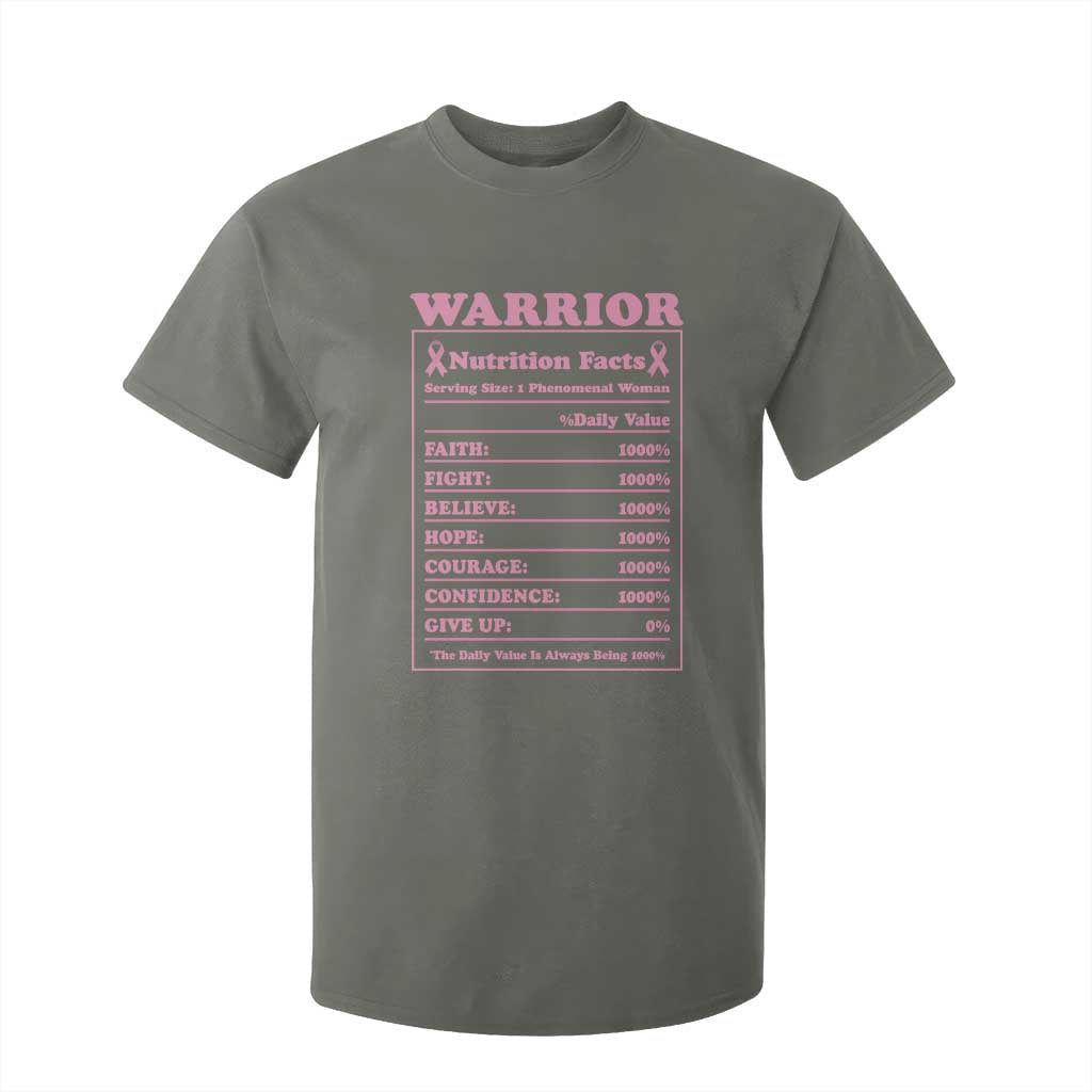 Breast Cancer Nutrition Facts Warrior T Shirt For Kid Pink Ribbon Survivor Support
