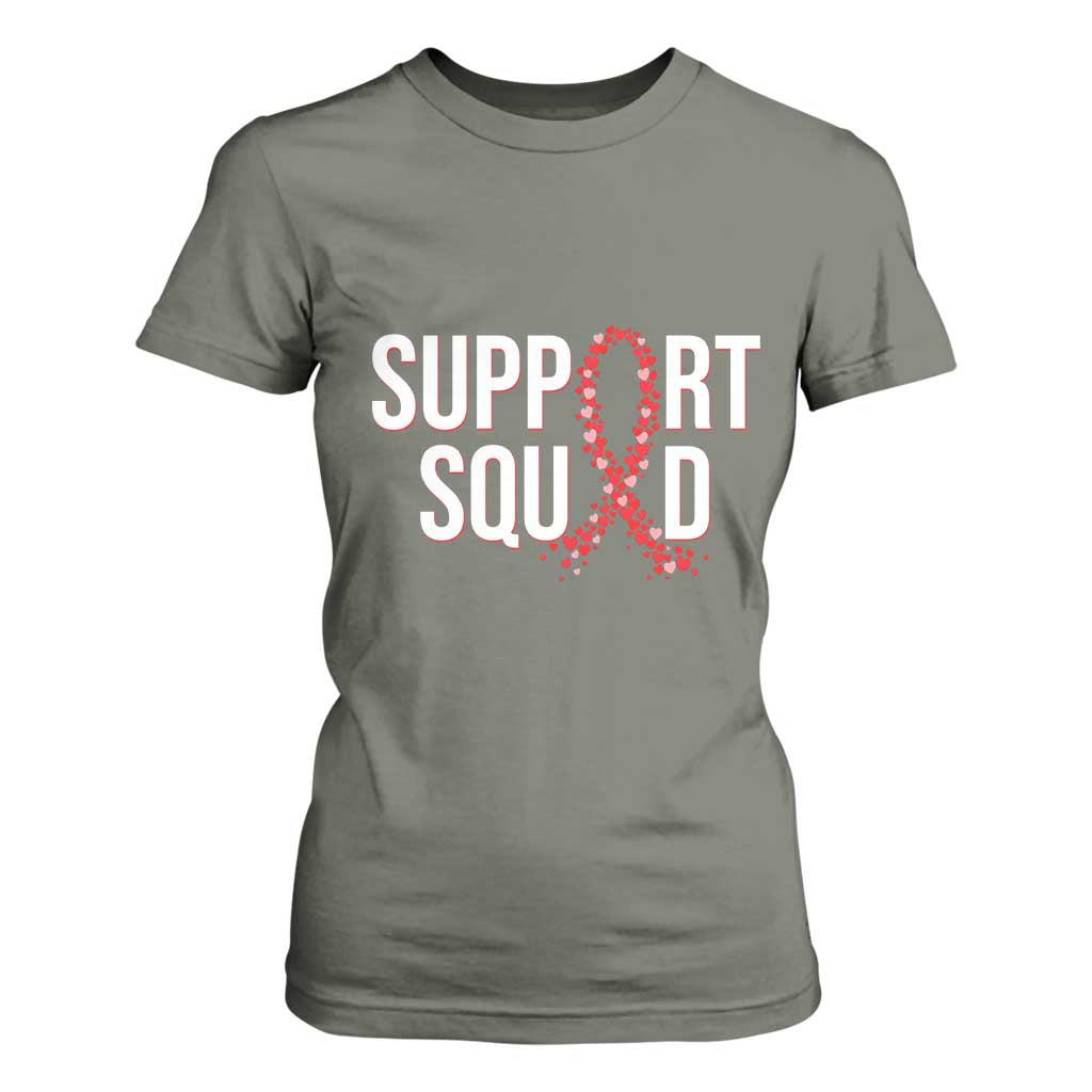HIV AIDS Support Fighter T Shirt For Women Support Squad Gift