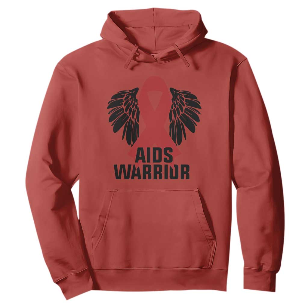 Aids Warrior Hoodie Red Ribbon HIV Support Gift