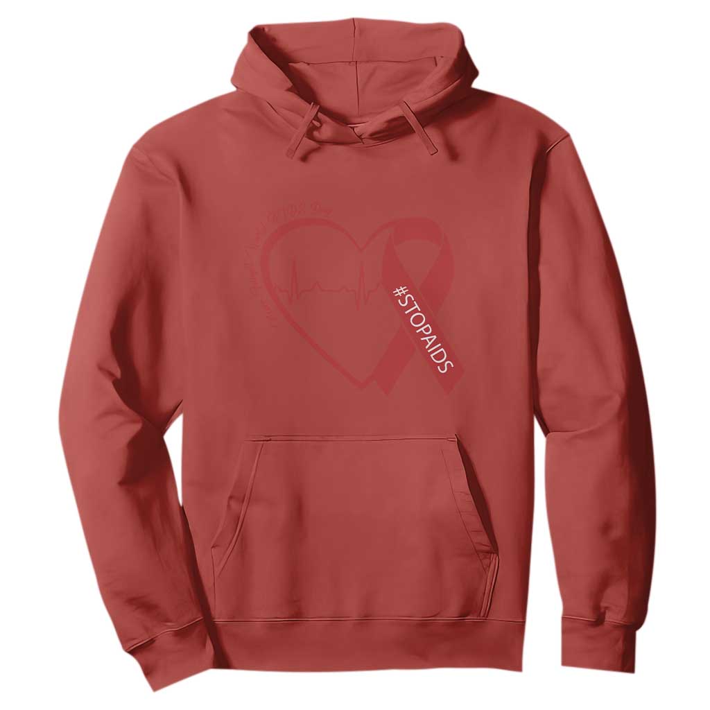 Never Forget World AIDS Day Hoodie Red Ribbon HIV Support Gift