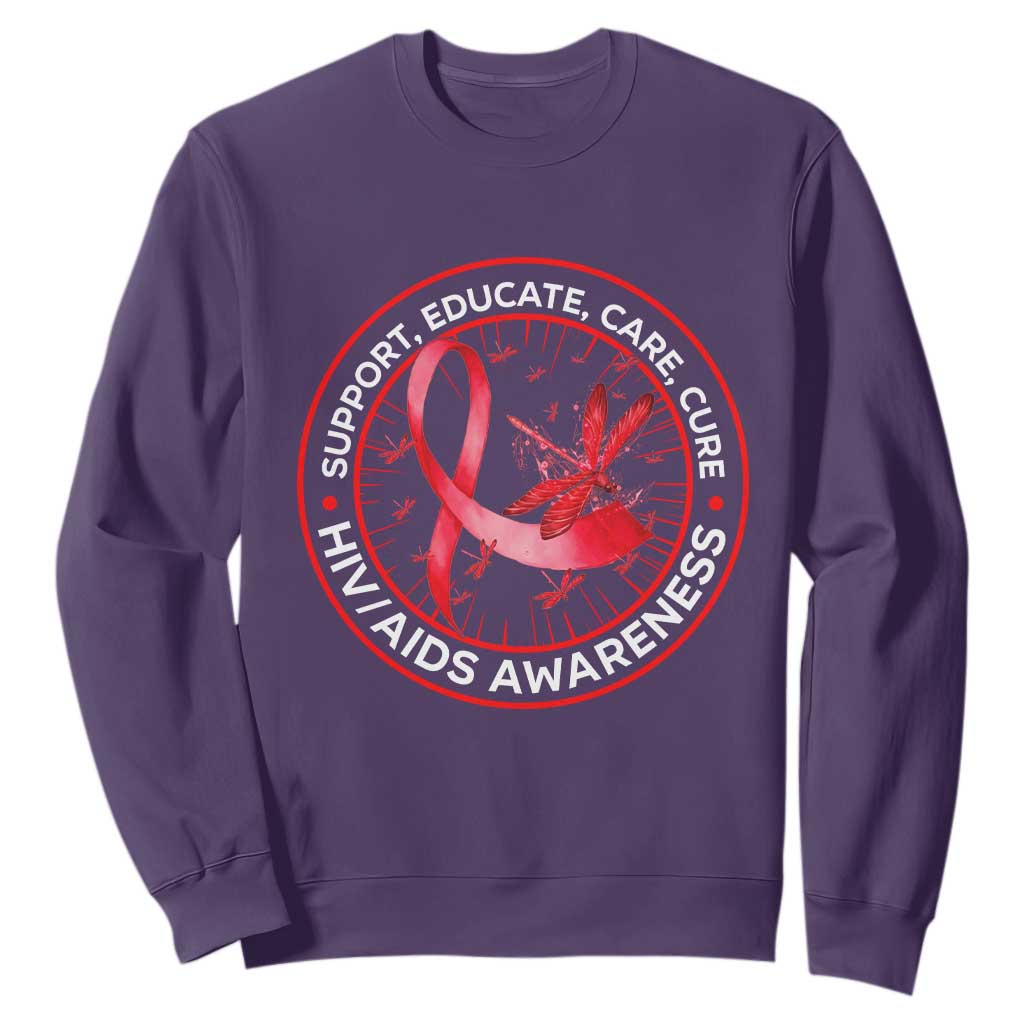 Support Educate Care Cure Sweatshirt HIV Month Empowerment Gift