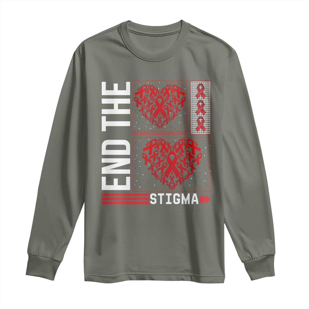 HIV Support End The Stigma Long Sleeve Shirt World AIDS Day Gift