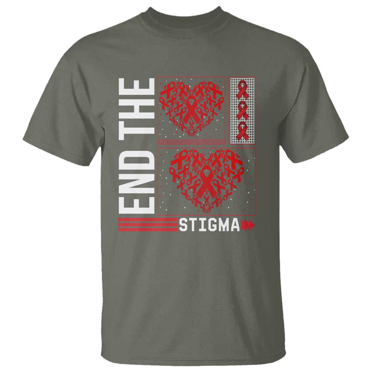 HIV Support End The Stigma T Shirt World AIDS Day Gift