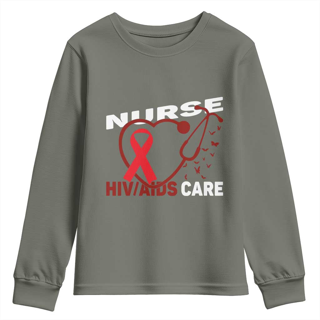 Healthcare Hero HIV AIDS Care Nurse Gift Youth Sweatshirt
