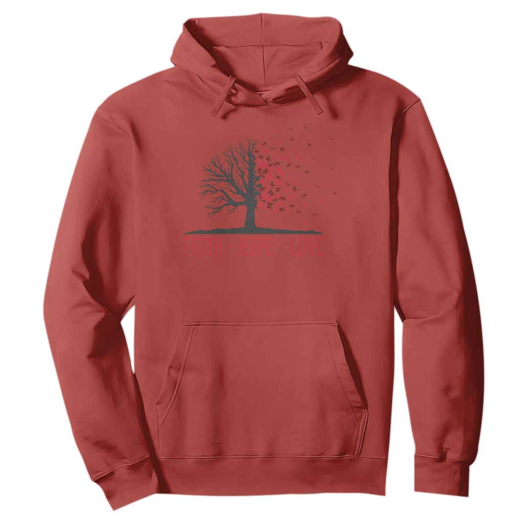 World AIDS Day Support Gift Hoodie Faith Hope Love