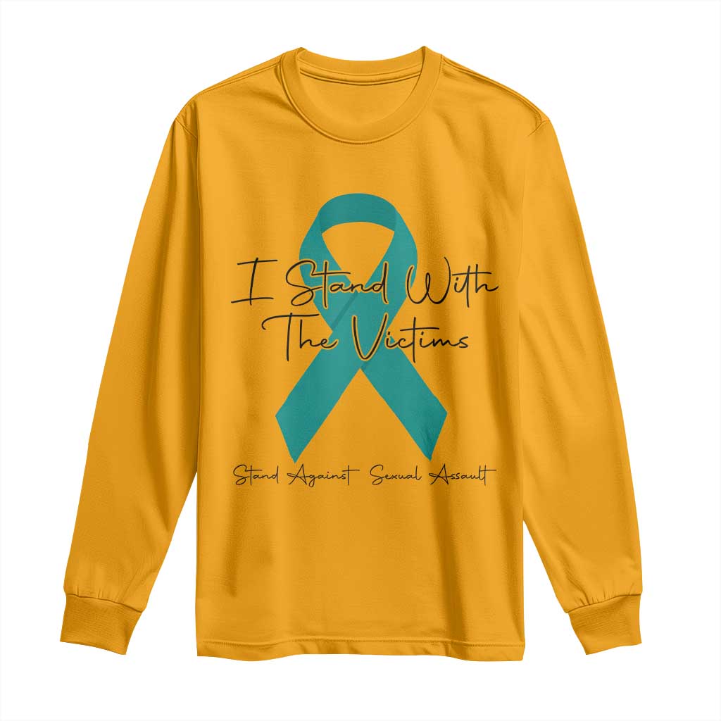 Sexual Assault Prevention Support Long Sleeve Shirt I Stand With The Victims