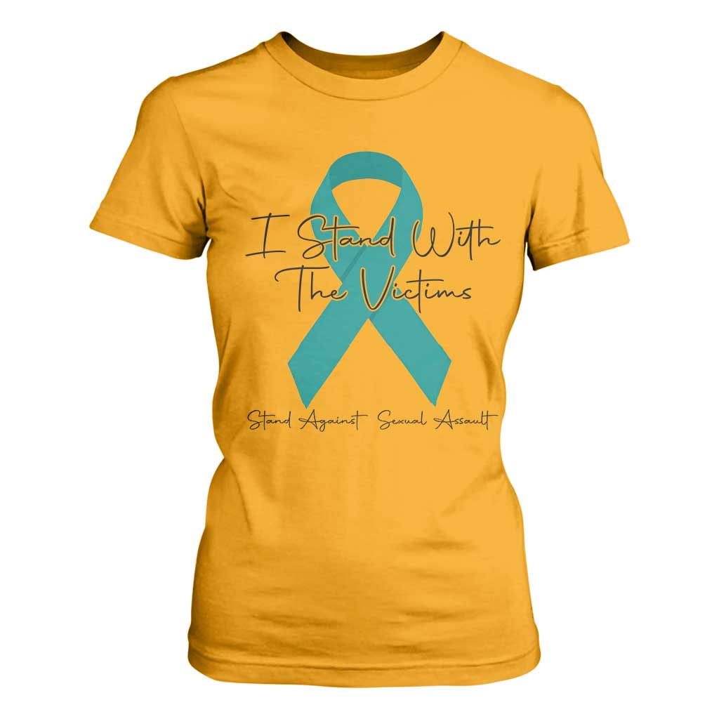 Sexual Assault Prevention Support T Shirt For Women I Stand With The Victims