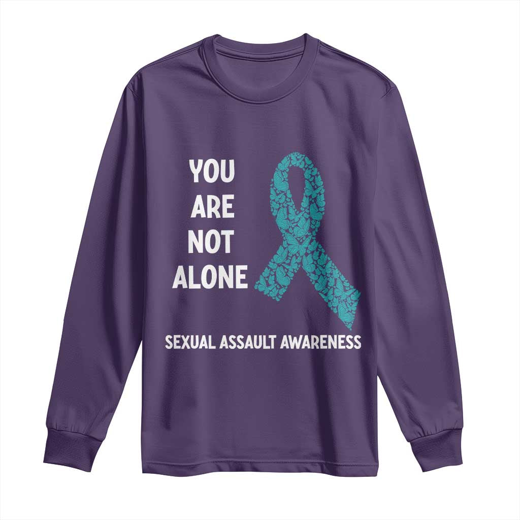Sexual Assault Prevention Support Long Sleeve Shirt You Are Not Alone