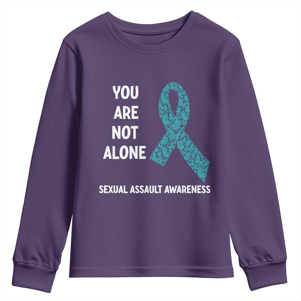 Sexual Assault Prevention Support Youth Sweatshirt You Are Not Alone