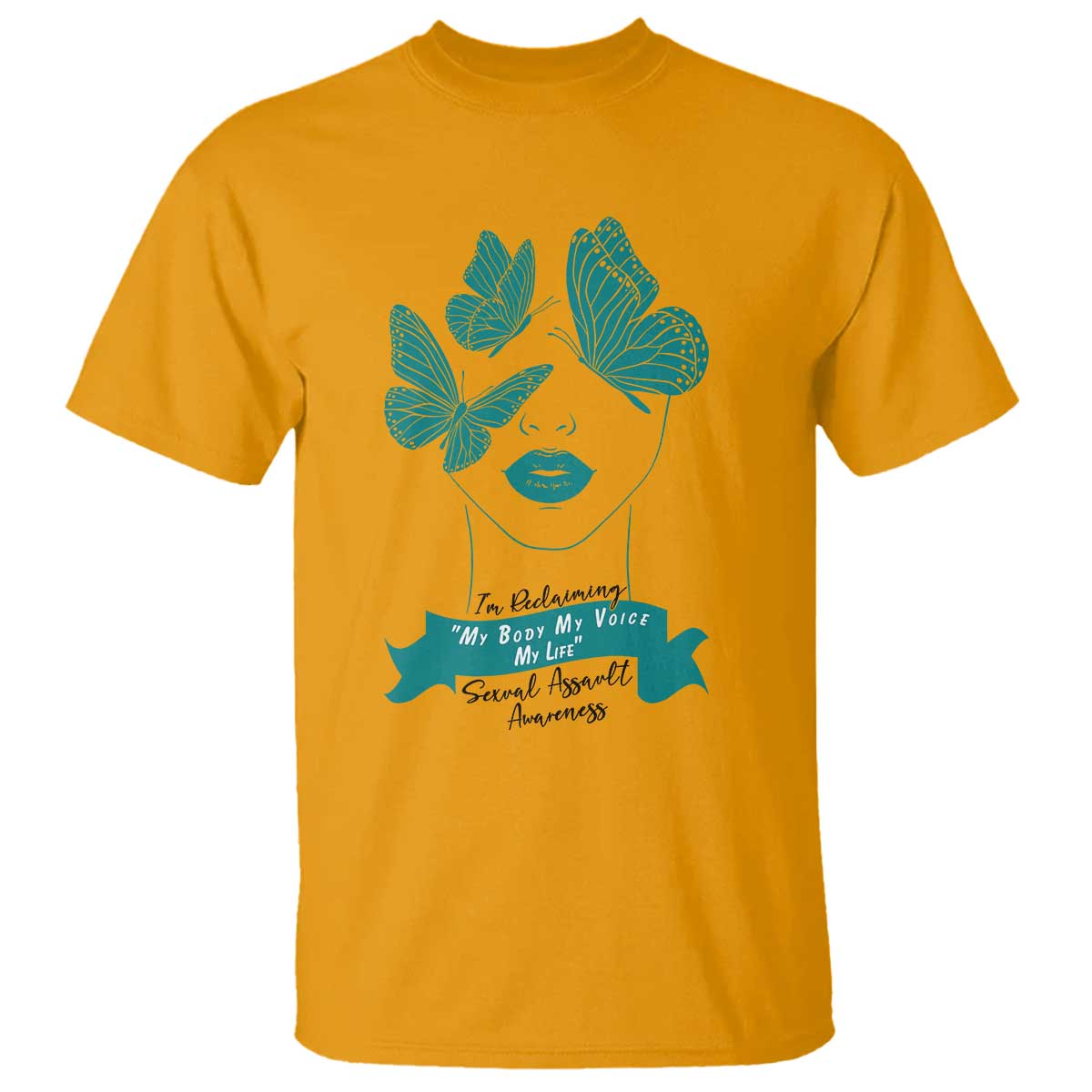 Sexual Assault Prevention Support T Shirt I Am Reclaiming My Body My Voice My Life