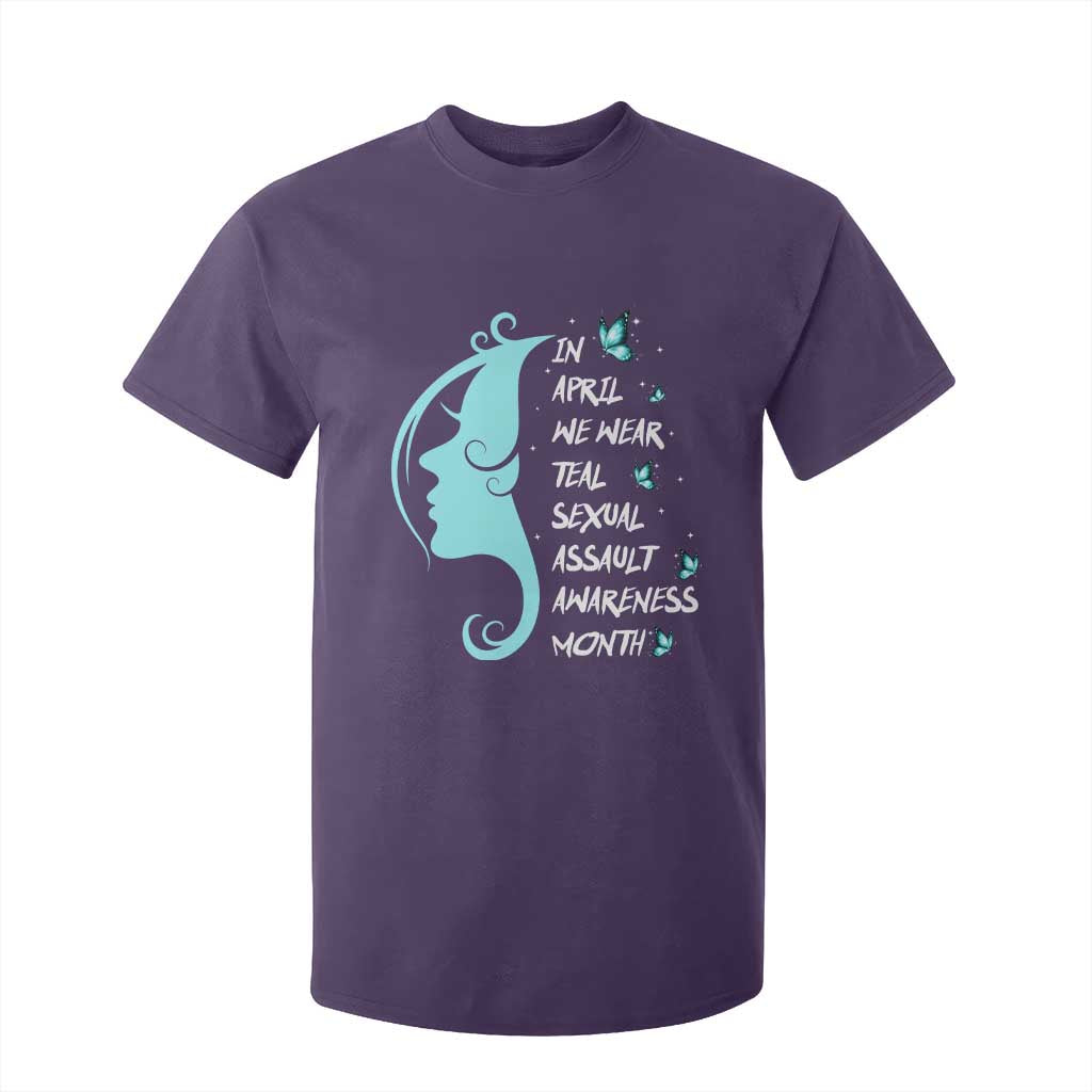 Sexual Assault Prevention Support T Shirt For Kid In April We Wear Teal Ribbon