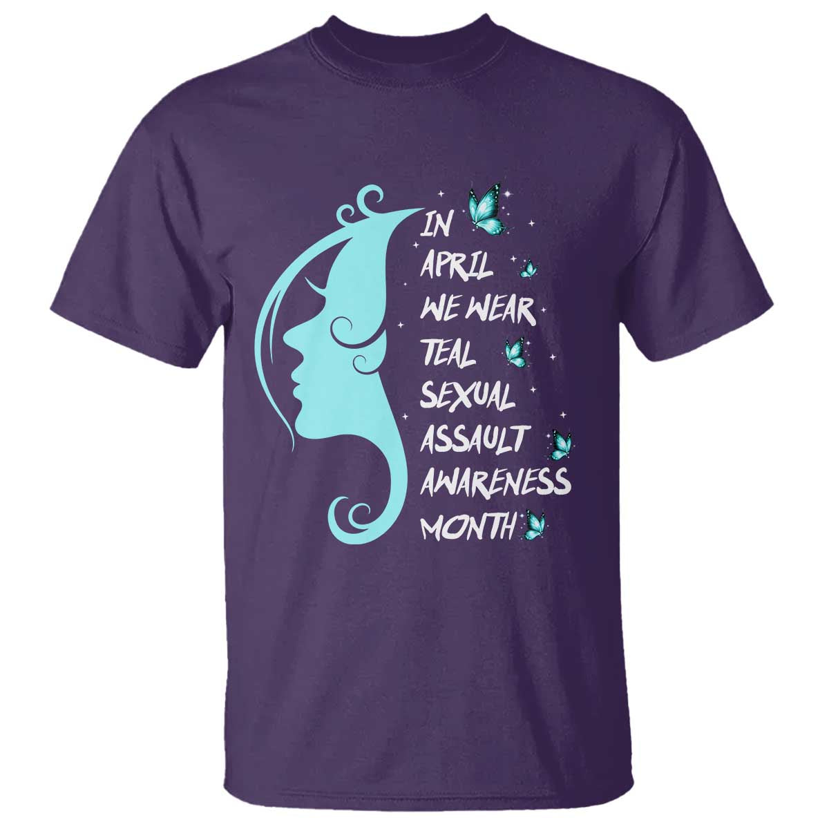 Sexual Assault Prevention Support T Shirt In April We Wear Teal Ribbon