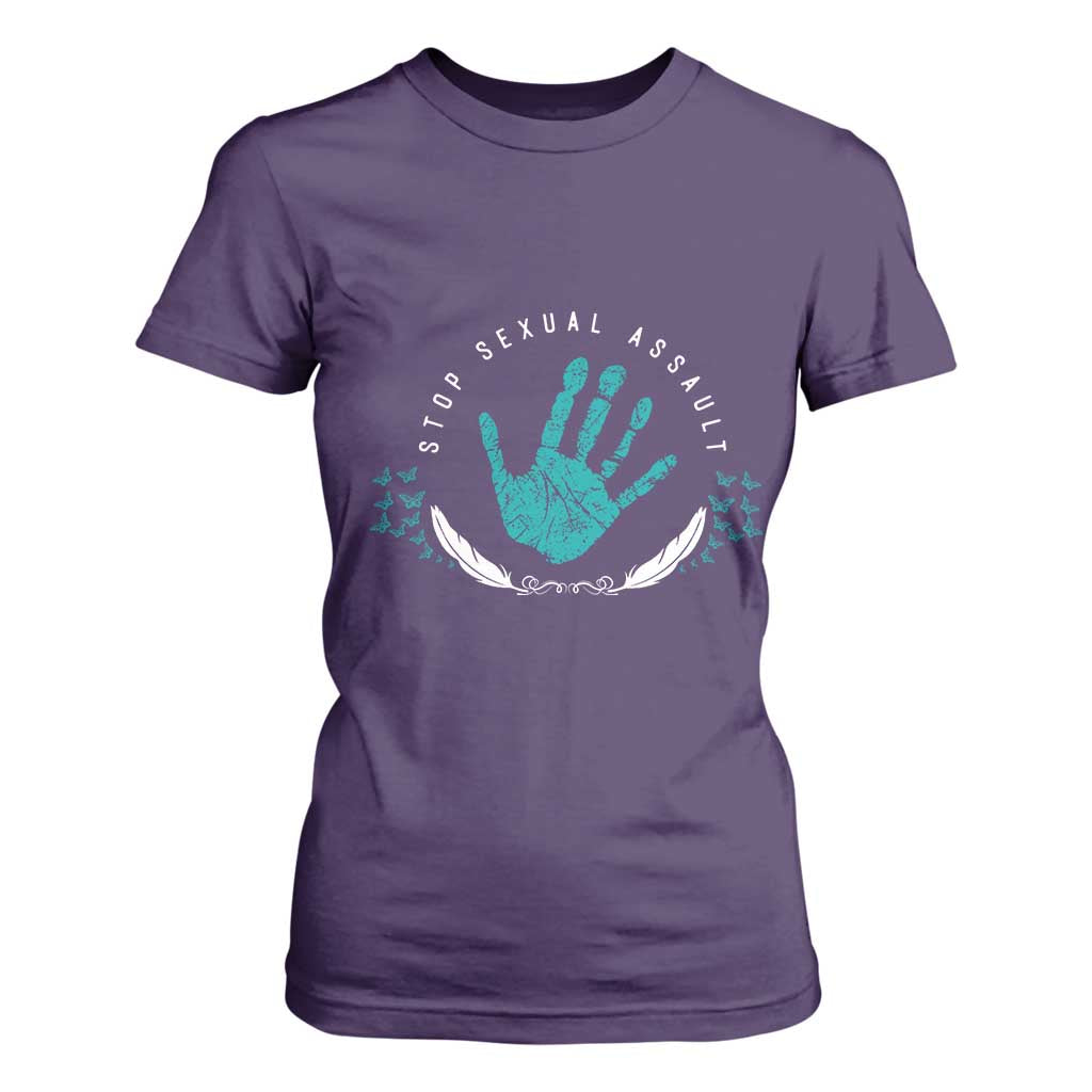 Stop Sexual Assault Support Survivors T Shirt For Women