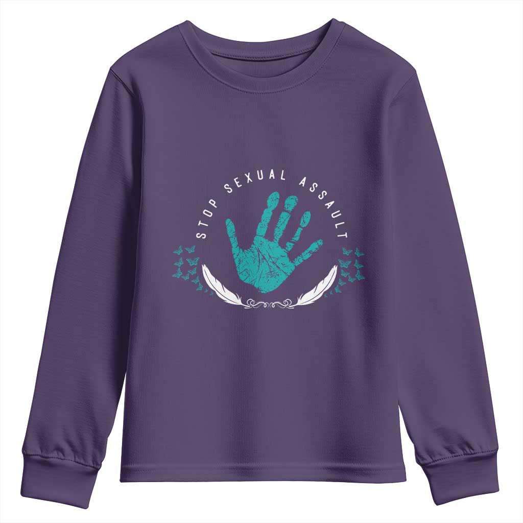 Stop Sexual Assault Support Survivors Youth Sweatshirt