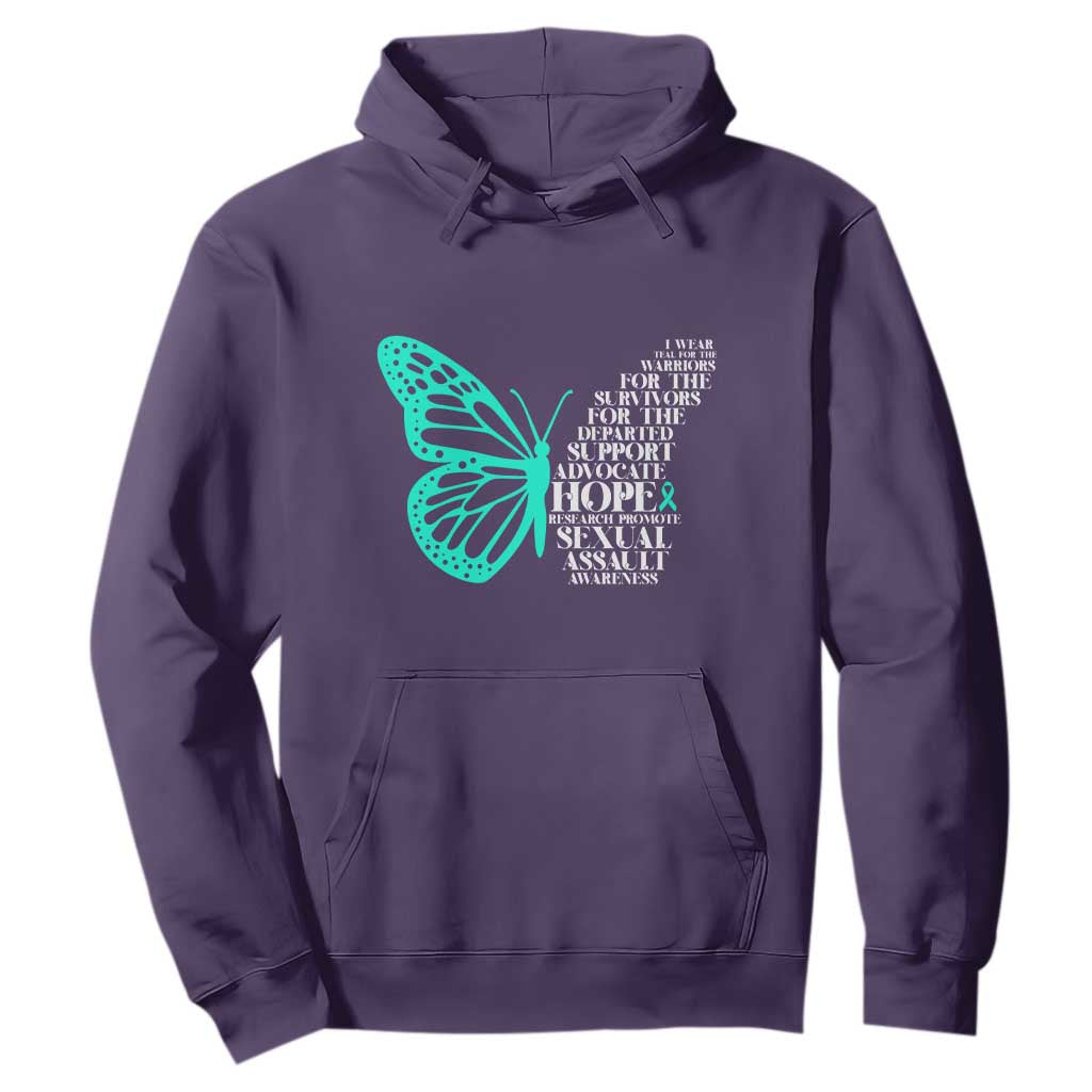 I Wear Teal For Sexual Assault Prevention Support Hoodie