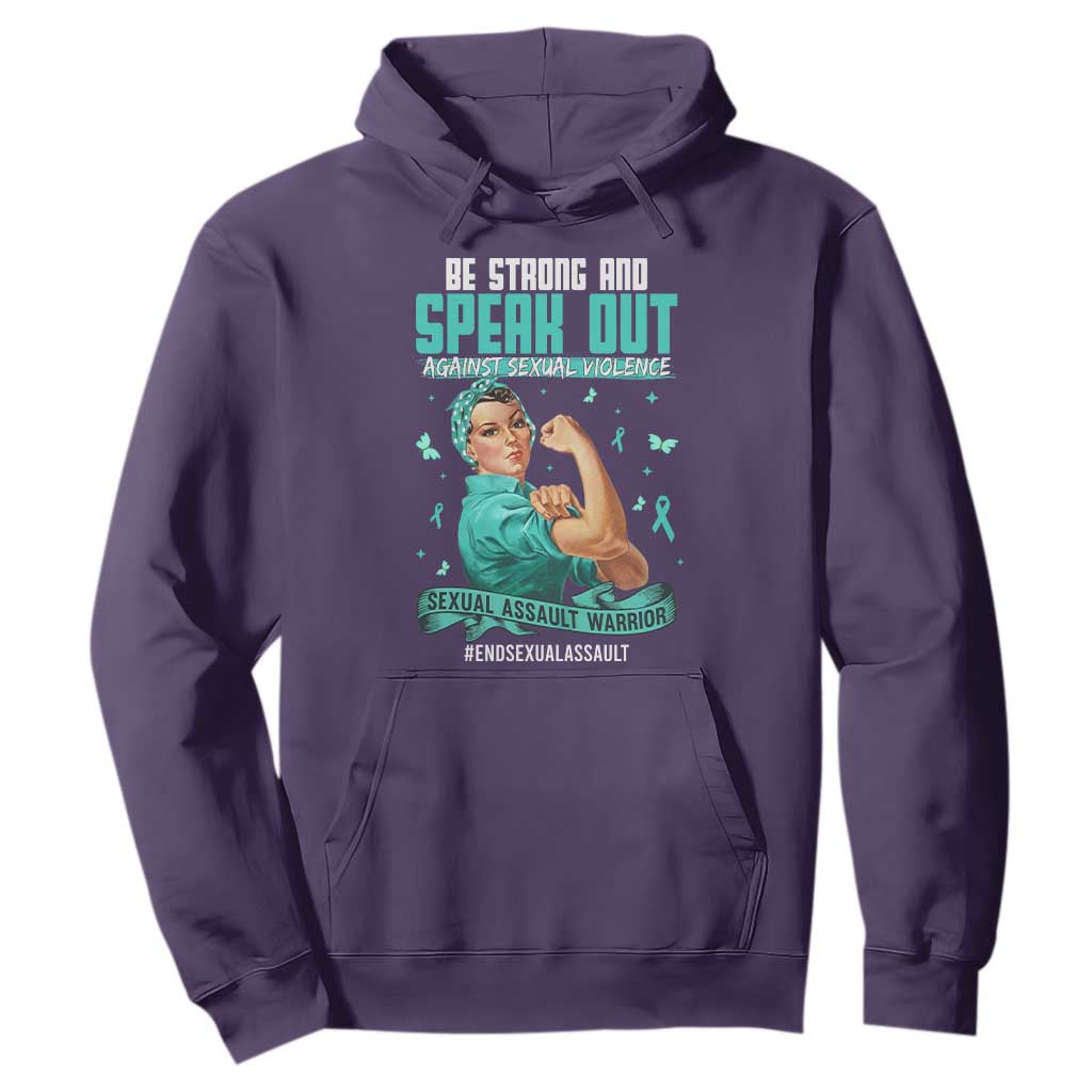 Sexual Assault Prevention Support Hoodie Be Strong And Speak Out Against Sexual Violence