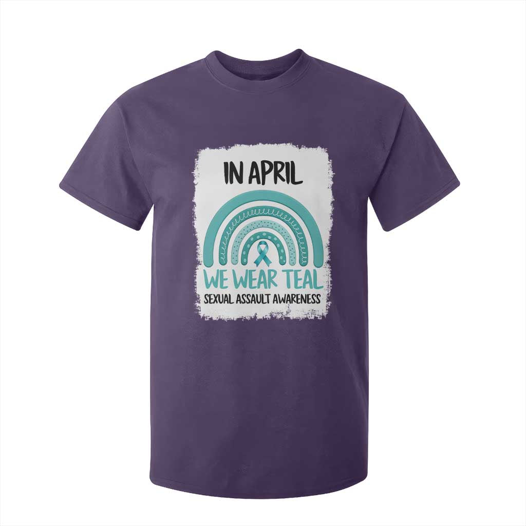Sexual Assault Prevention Support T Shirt For Kid In April We Wear Teal Ribbon