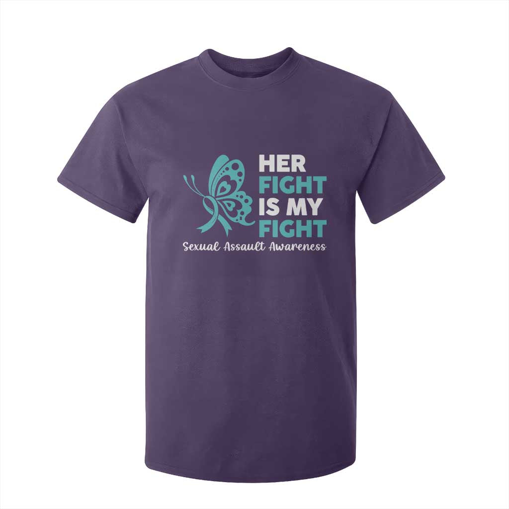 Sexual Assault Prevention Support T Shirt For Kid Her Fight is My Fight